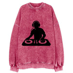DJ with turntables and headphones - Vintage Sweatshirt