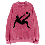 Soccer player kicking ball mid-air - Vintage Sweatshirt