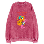 CATS OWN YOU | Cat on throne pointing down - Vintage Sweatshirt