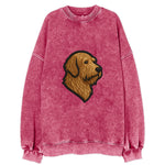 Otterhound - Trendy shaggy hound logo wi - Vintage Sweatshirt