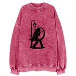 Blues harmonica player under streetlight - Vintage Sweatshirt