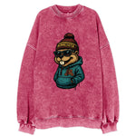 Minneapolis Gopher wearing Minnesota beanie with M patch - Vintage Sweatshirt