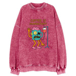 COFFEE IS MANDATORY | Zombie mug with IV drip - Vintage Sweatshirt