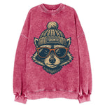 Toronto Raccoon wearing Toronto beanie w - Vintage Sweatshirt