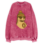 Hawaii Monk Seal wearing Honolulu beanie with pom pom and wayfarer sunglasses - Vintage Sweatshirt