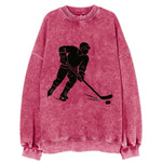 Ice hockey player shooting puck - Vintage Sweatshirt