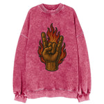 Devil Horns  - Vintage Sweatshirt