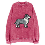 Australian Shepherd - Blue merle flat side profile - Vintage Sweatshirt