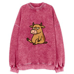 The Cow Judging Silently - Vintage Sweatshirt