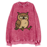 The Owl Judging Silently - Vintage Sweatshirt