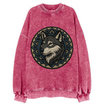 Mandala Wolf Pattern  - Vintage Sweatshirt