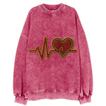 Heartbeat Line  - Vintage Sweatshirt