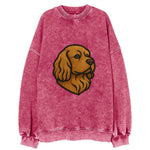 Sussex Spaniel - Golden liver embroidered low-set design - Vintage Sweatshirt