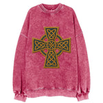 Book Of Kells Cross - Vintage Sweatshirt