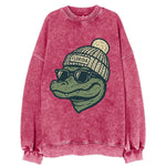 Gainesville Gator wearing Florida beanie - Vintage Sweatshirt