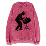 Steel drum player Caribbean rhythm - Vintage Sweatshirt