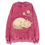 Zen Garden Cat  - Vintage Sweatshirt
