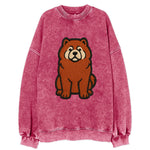 Chow Chow - Red fluffy sitting pose - Vi Vintage Sweatshirt
