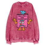 RECIPES ARE SUGGESTIONS | Cookbook shrugging - Vintage Sweatshirt