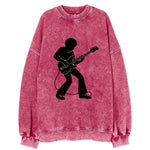 Bass guitarist slap technique - Vintage Sweatshirt
