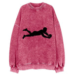 Rugby player diving for try - Vintage Sweatshirt