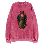 Dallas Mustang wearing SMU beanie with pony patch - Vintage Sweatshirt