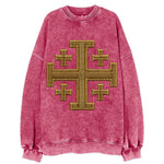 Jerusalem Cross  - Vintage Sweatshirt