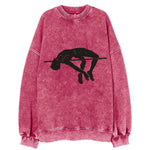 High jumper arching over bar - Vintage Sweatshirt