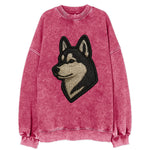 Siberian Husky - Contemporary wolf-like - Vintage Sweatshirt