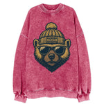 Ann Arbor Wolverine wearing Michigan bea - Vintage Sweatshirt
