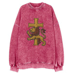 Lion and Cross  - Vintage Sweatshirt