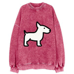 Bull Terrier - White egg-shaped head flat side profile - Vintage Sweatshirt