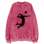 Volleyball player spiking ball - Vintage Sweatshirt