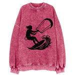 Kite surfer riding wave - Vintage Sweatshirt