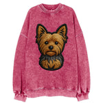Yorkshire Terrier - Modern tiny dog logo - Vintage Sweatshirt
