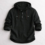 Roberto Russo Cotton Linen Hoodie Shirt