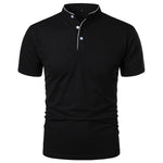 Roberto Russo Stand Collar T-Shirt with Contrast Trim