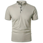 Roberto Russo Stand Collar T-Shirt with Contrast Trim