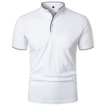 Roberto Russo Stand Collar T-Shirt with Contrast Trim