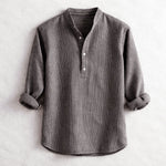 Roberto Russo Striped Henley Shirt