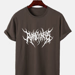 Punk Goth Letter Print T-Shirt