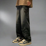 Star Embroidery Denim Jeans