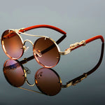 Leandro Gold Retro Sunglasses