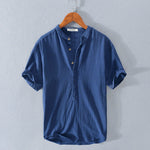 Santino Linen Henley Shirt