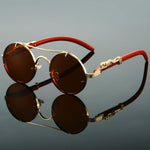 Leandro Gold Retro Sunglasses