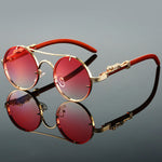 Leandro Gold Retro Sunglasses