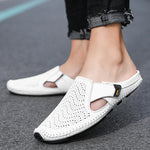 Fabio Perforated Leather Mules
