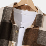 Flannel Plaid Overshirt & Chino Cargo Jogger Pants