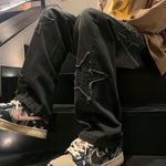 Star Embroidery Denim Jeans