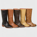 PIPPA | WOMEN'S LEATHER KNEE-HIGH BOOTS WITH HEELS